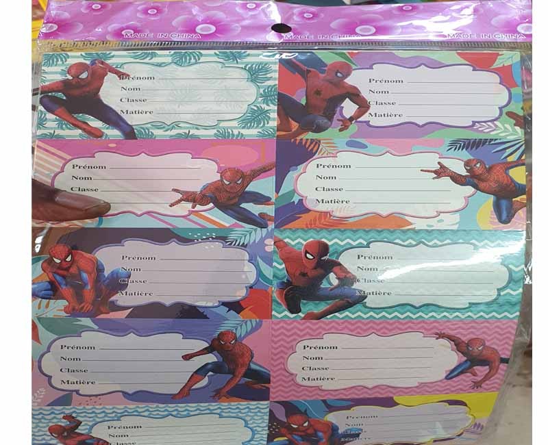 Etiquettes scolaires autocollantes