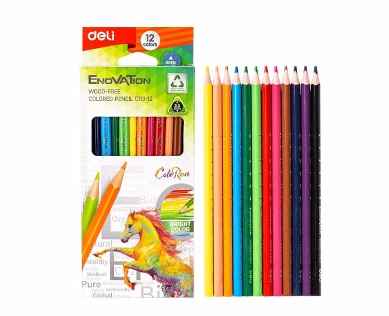 Crayons de couleur 12 pièces