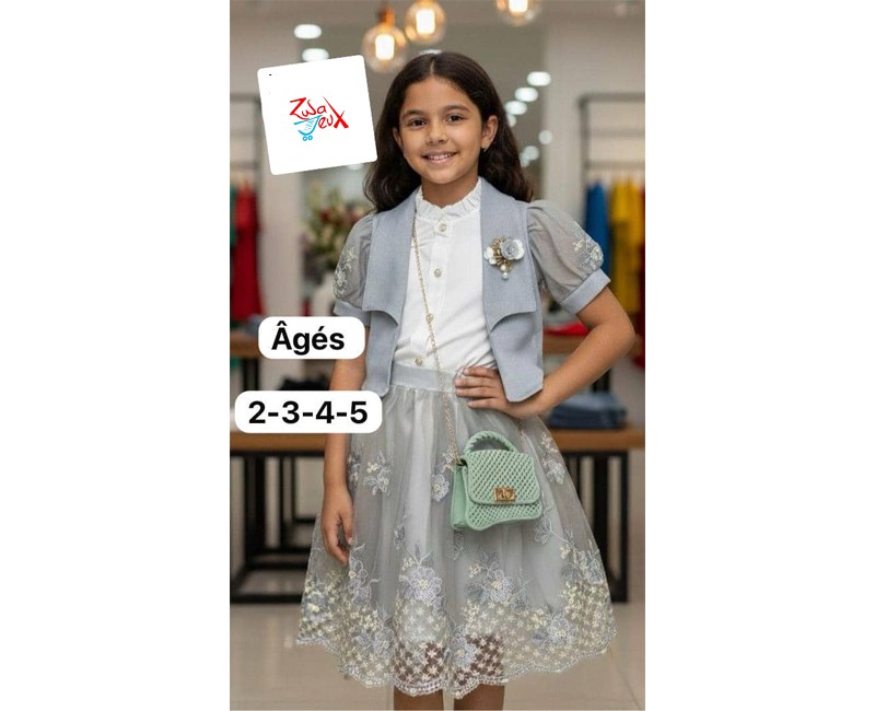 Ensemble haut + jupe pour petite fille