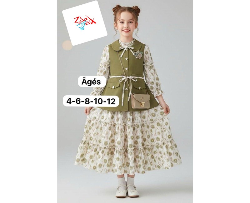 Ensemble haut + jupe pour petite fille